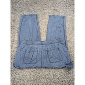 Lucky Brand Pants Women Extra Large Blue Cargo Normcore Relaxed Preppy Casual